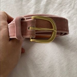 Jcrew pink velvet belt